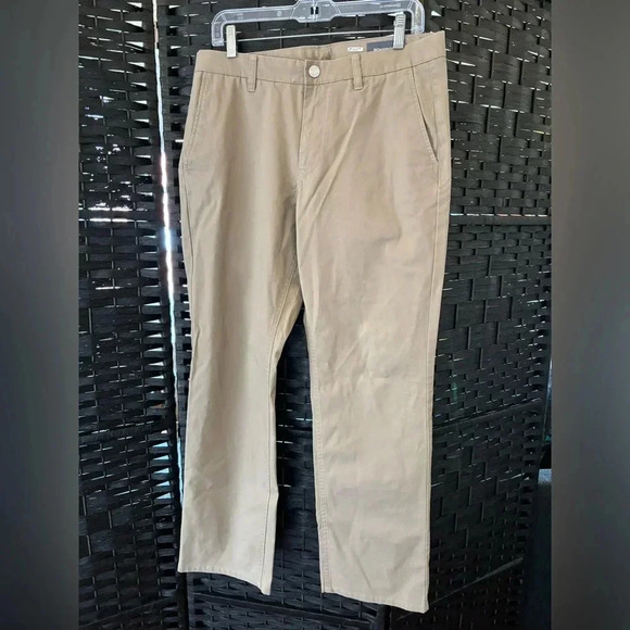 Bonobos Men's Washed Slim Chinos in Khaki Checkered Slant Pocket Size 32/30 - Picture 15 of 15